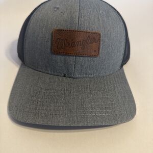 NWT Wrangler Mesh Back Trucker Hat Brown Gray Snapback Western Baseball Cap OS